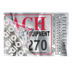 Chrome Tamper Evident Polyester Square Corner Custom Decal