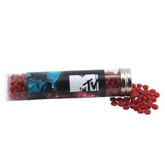 Cinnamon Imperial Candy In A 6 Inch Plastic Tube With Metal Cap