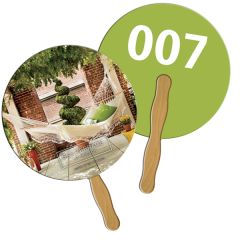 Circle Auction Fast Hand Fan 2 Sides 1 Day