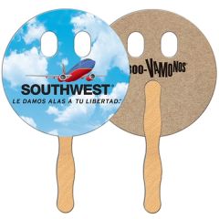 Circle With Eyes Cut Out Recycled Hand Fan