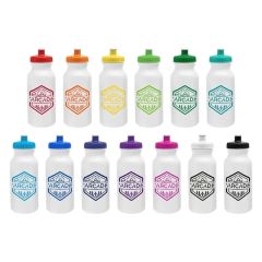 Circuit 20 Oz Bike Bottle - White W/Push-Pull Lid