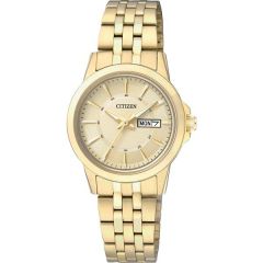 Citizen Ladies' Quartz Watch, Gold-Tone Ss Case & Bracelet