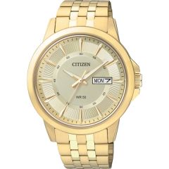 Citizen Men's Quartz Watch, Gold-Tone With Champagne Dial
