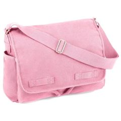 Classic Canvas Messenger Bag Pink