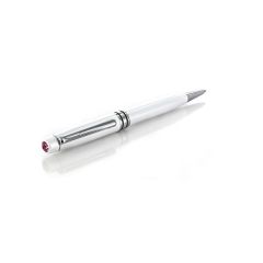Classic White Pearl Finish Crystal Pen