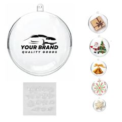Clear Christmas Ornaments Balls Hollow Sphere For Xmas Tree