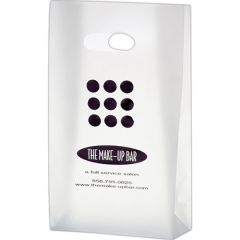 Clear Frosted Die Cut Tote Bag With Insert - Flexo Ink