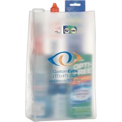 Clear Frosted Die Cut Tote Bag With Insert - Foil Stamp