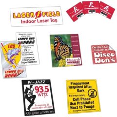 Clear Poly Square Corner Permanent Adhesive Back Decal