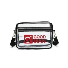 Clear PVC Crossbody Bag 11 Inch X 2.8 Inch X 7 Inch