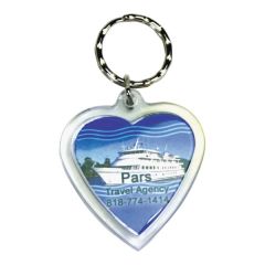 Clearance Item Heart Clear Acrylic Keyring