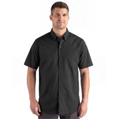 Clique Hustle Recycled Mens Short Sleeve Button Down Shirt