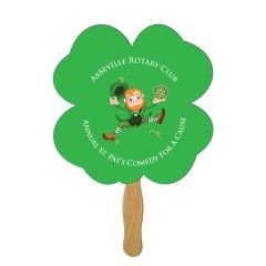 Clover Hand Fan Full Color 1 Side