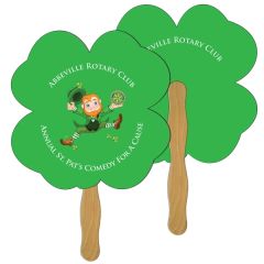 Clover Hand Fan Full Color 2 Sides
