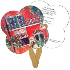 Clover Hand Fan Full Color 2 Sides