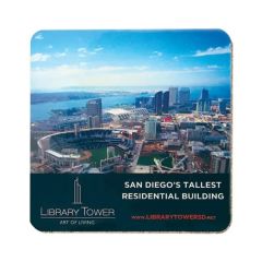 4 Inch Square Deluxe Coaster W/Cork Lining