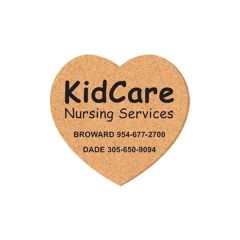 Coaster - 4.5 Inch X 5 Inch Heart Shape Cork Coasters