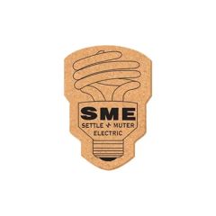 Coaster - 5 Inch X 3 1/2 Inch Lightbulb Shape Cork Coasters
