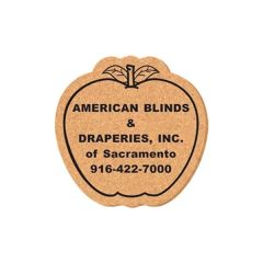 Coaster - 5 Inch X 5 Inch Apple Shape Cork Coasters