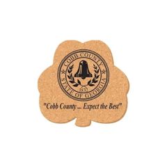 Coaster - 5 Inch X 5 Inch Clover Shape Cork Coasters