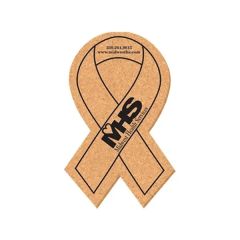 Coaster - 6 3/4 Inch X 4 Inch Awareness Ribbon Shape Cork Coasters