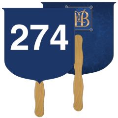 Coat Of Arms Auction Hand Fan Full Color