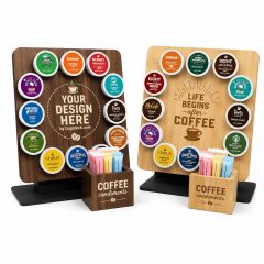 Coffee Caddy Natural Wood Square