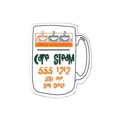 Coffee Mug Shape Vinyl Magnet - 30 MIL