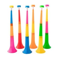 Collapsible Plastic Trumpet Noisemaker Stadium Horns