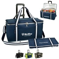 Collapsible Wheeled Cooler- Steel Frame/Side Support-72 Cans