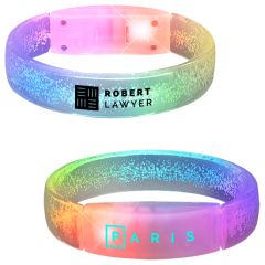 Color Change Bangle Bracelet, Light Bubbles