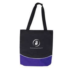 Color Curve Accent Panel Tote