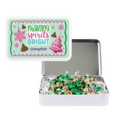 Color Foil Hershey Kisses Gift Tin