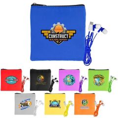 Colorful rPET Ear Bud Pouch