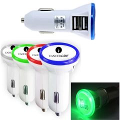 Colorring LED Dual USB Car Charger