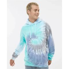 Colortone Unisex Tie-Dyed Cloud Inside-Out Fleece Hooded