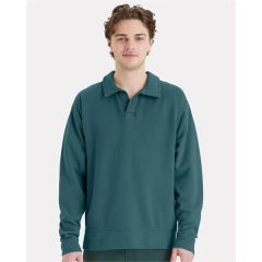 Comfortwash By Hanes Unisex Garment-Dyed Polo Collar Swea