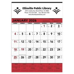 Commercial Contractor Calendar: Red & Black 2026