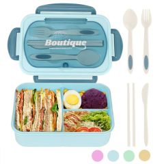 Compartment Leak Proof Bento Box With Cutlery