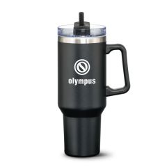 Compeer Handle Travel Mug W/Straw - 40 Oz