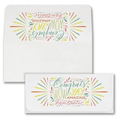 Congratulations Wording Currency Envelope