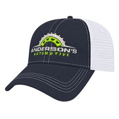 Contrast Stitching & Mesh Back Cap