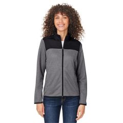 Core365 Ladies' Venture Heathered Stripe Hybrid Jacket