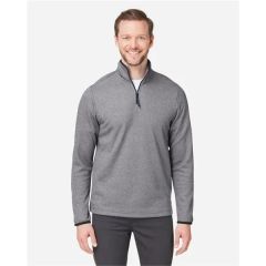 Core365 Men's Venture Heathered Stripe Quarter-Zip Pullover
