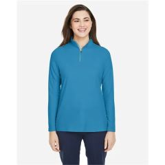 Core365 Women's Fusion Chromasoft Pique Quarter-Zip Pull