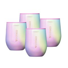 Corkcicle - 12 Oz Stemless - Rainbow Unicorn, 4 Pack