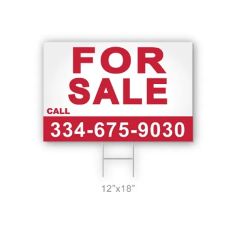 Coroplast Yard Sign - 12 Inch X 18 Inch