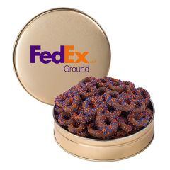Corporate Color Chocolate Pretzel Tin - Small