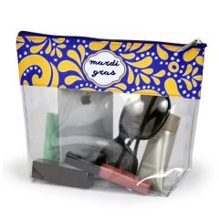 Cosmetic Pouch In Clear Vinyl