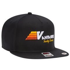 Cotton Twill Square Flat Visor Snap 5 Panel Hat